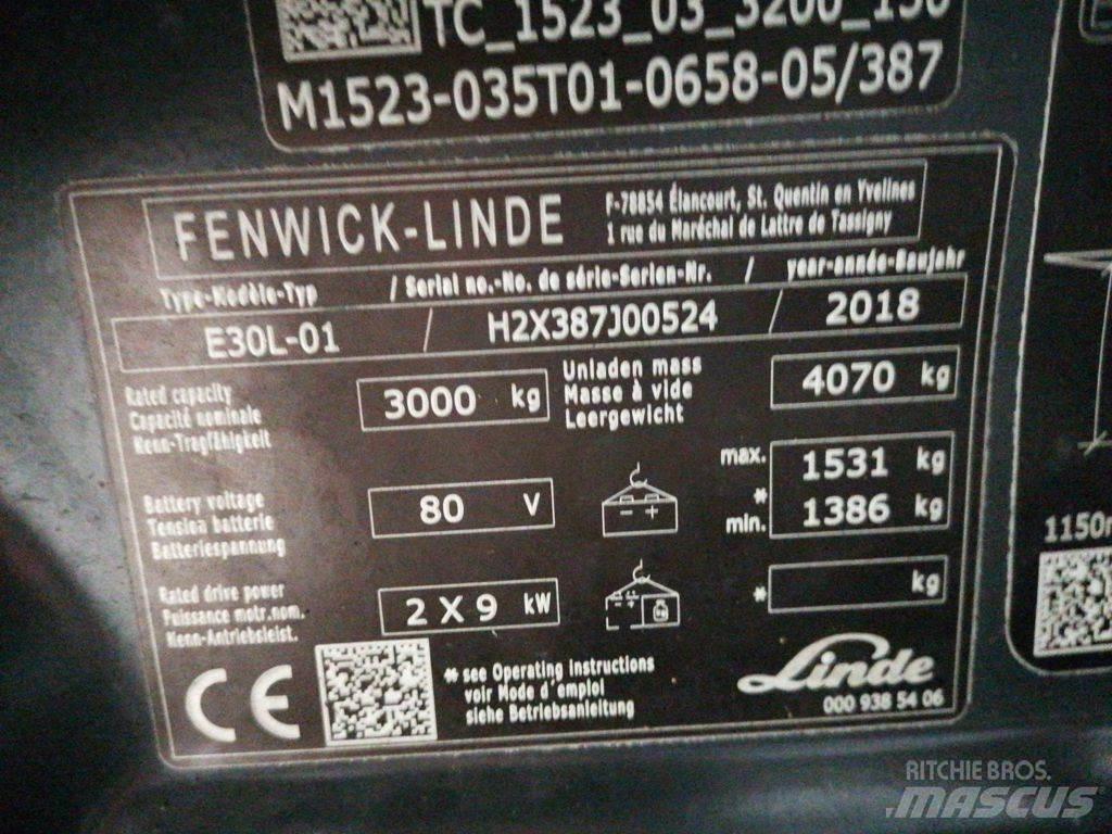 Linde E30L-01 Elmotviktstruckar