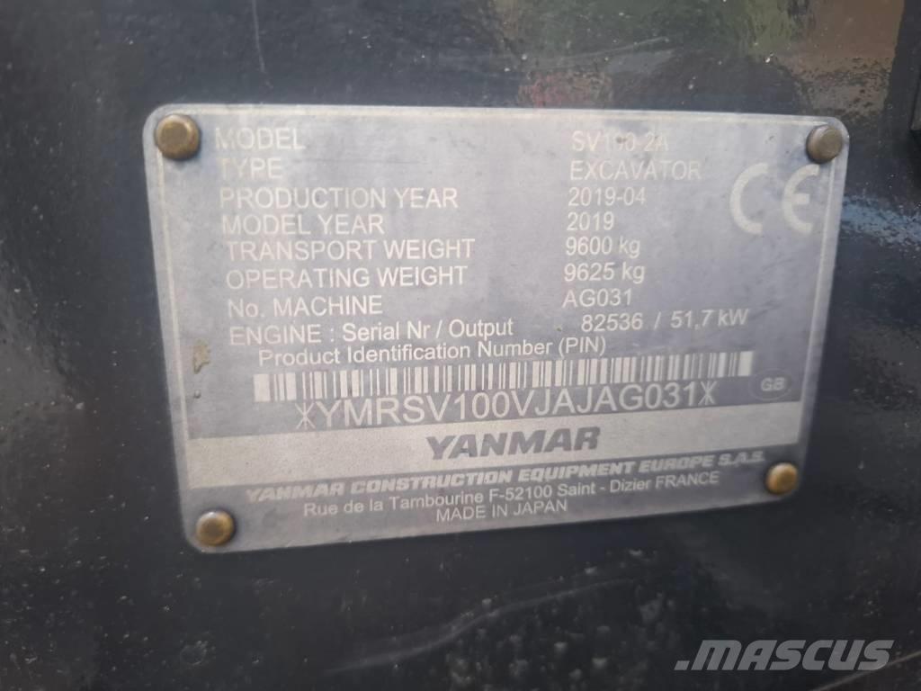 Yanmar SV 100-2A Midigrävmaskiner 7t - 12t