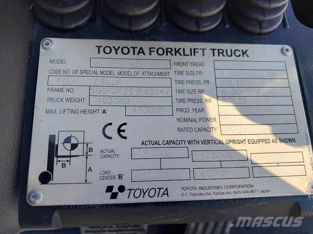 Toyota 52-8 FD F 25 Dieselmotviktstruckar