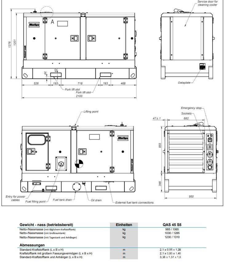 Atlas Copco QAS45 Dieselgeneratorer