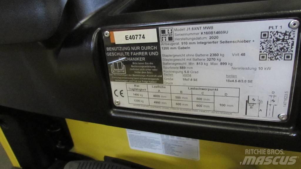 Hyster J1.6XNT MWB Elmotviktstruckar