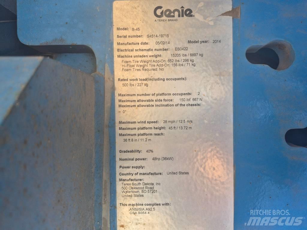 Genie S 45 Teleskop bomliftar