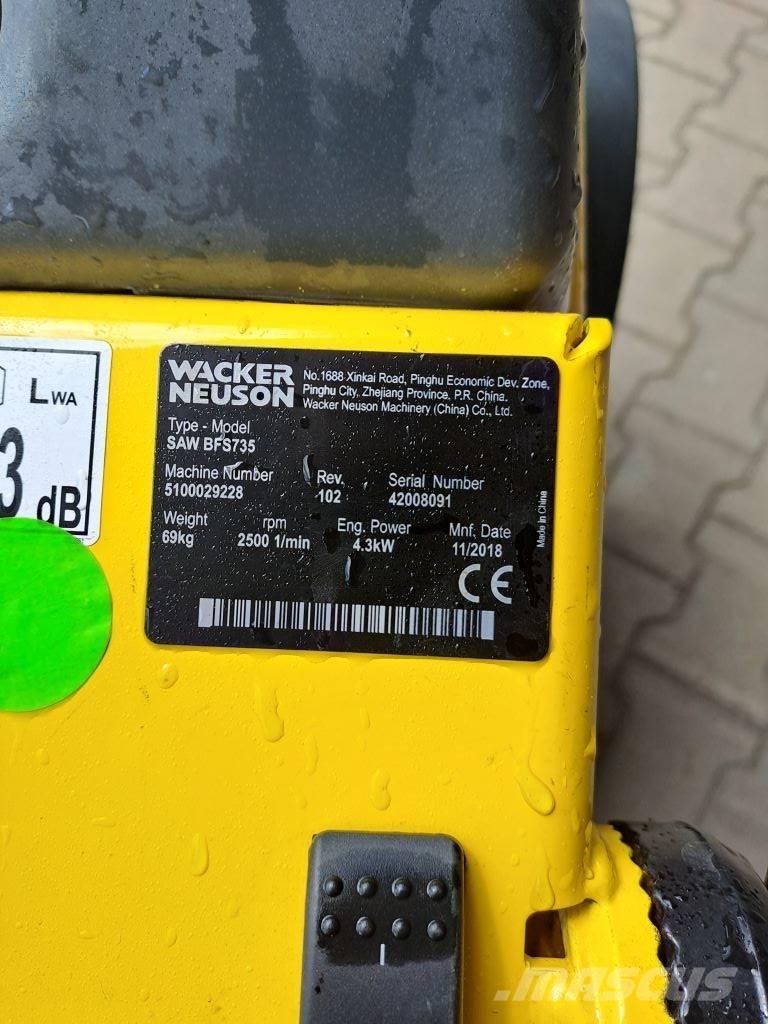 Wacker Neuson BFS735 Bergs- och betongsågar