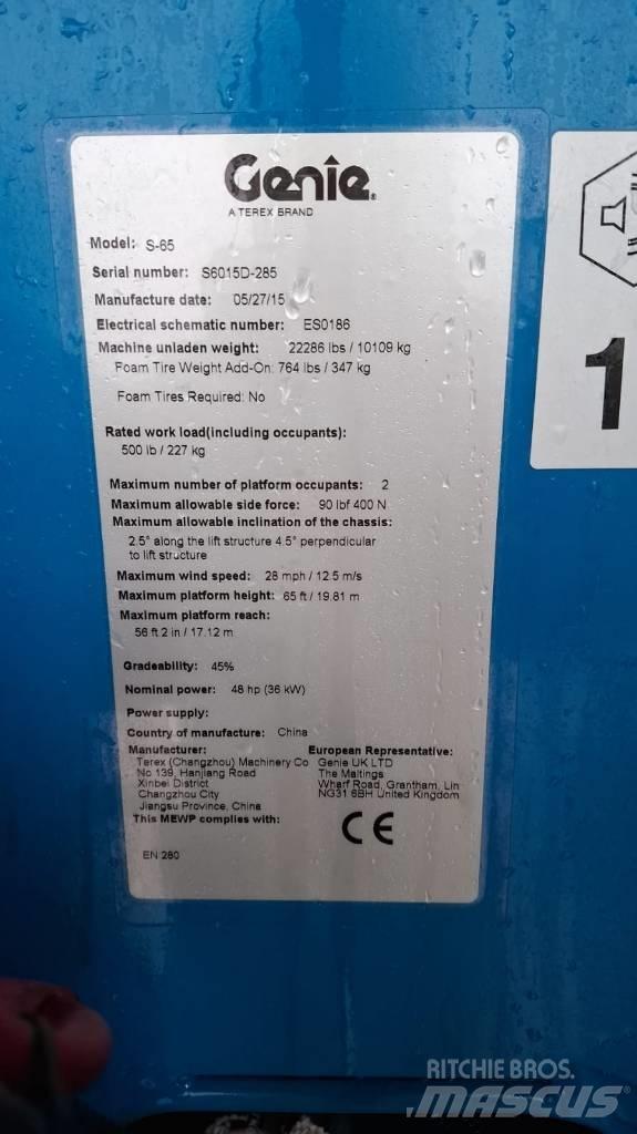 Genie S 65 Teleskop bomliftar