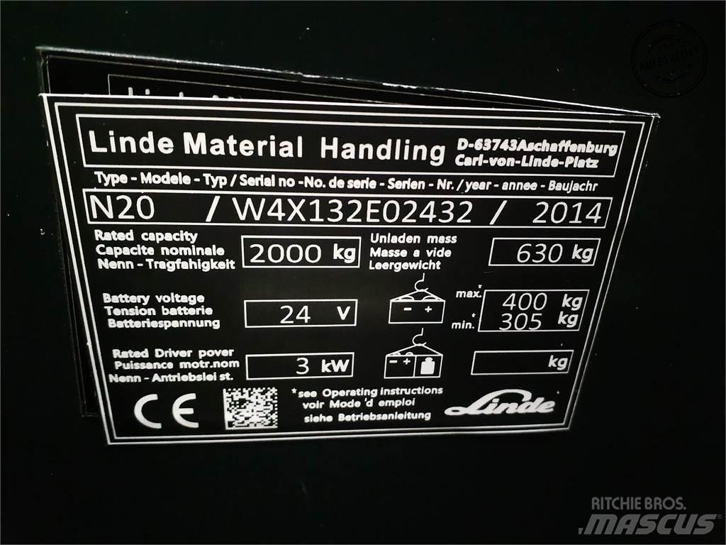 Linde N20-lang Plocktruck, låglyftande
