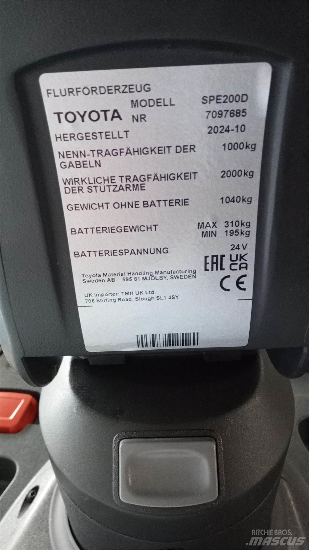 Toyota BT SPE200D Staplare-led