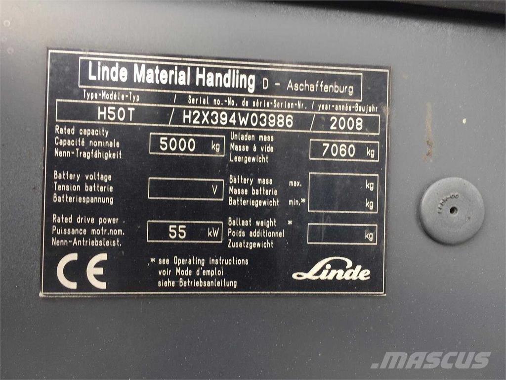Linde H50T Gasolmotviktstruckar