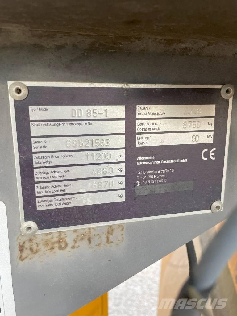 Volvo DD 85 Tvåvalsvältar