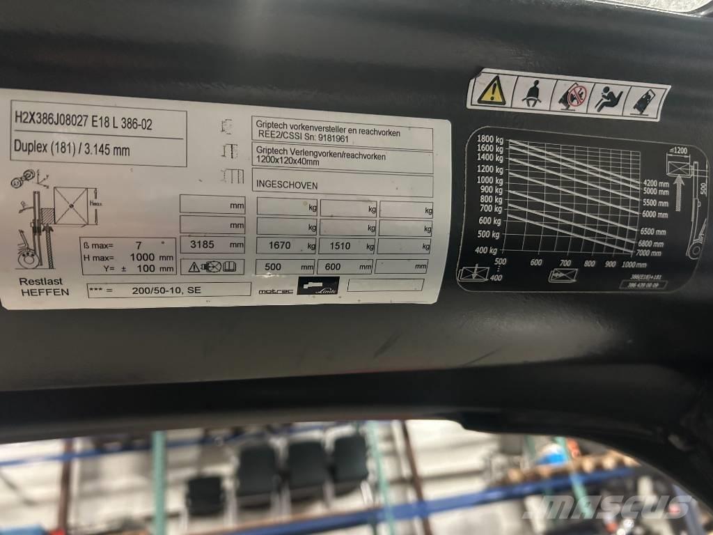 Linde e18l-02 Elmotviktstruckar