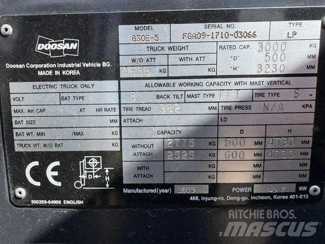 Doosan G 30 E-5 Gasolmotviktstruckar