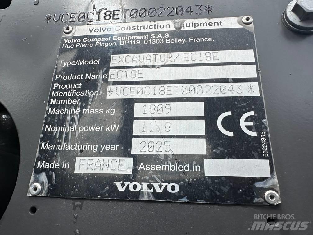 Volvo EC 18 E Minigrävare < 7t