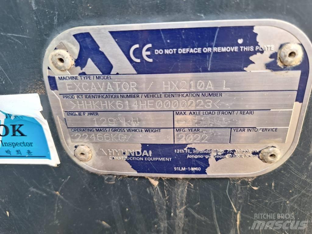 Hyundai HX210A L Bandgrävare