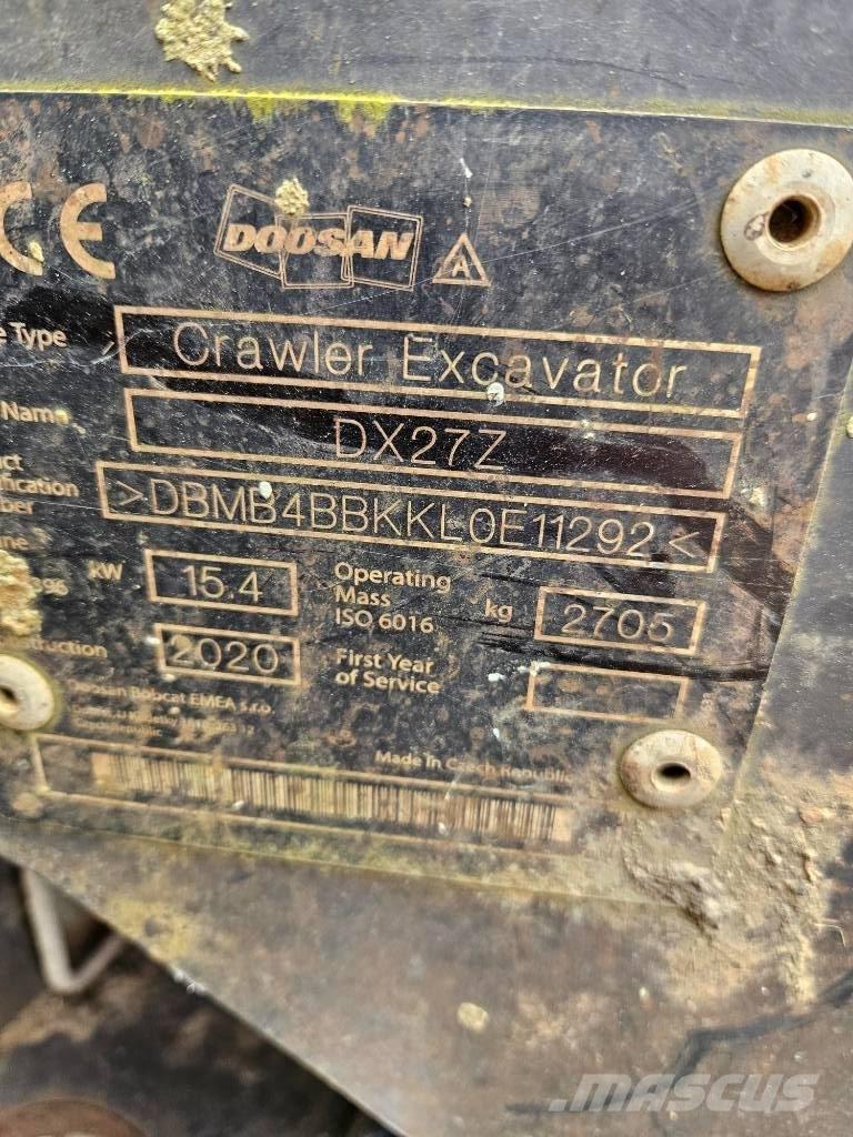 Doosan DX 27 Z Minigrävare < 7t