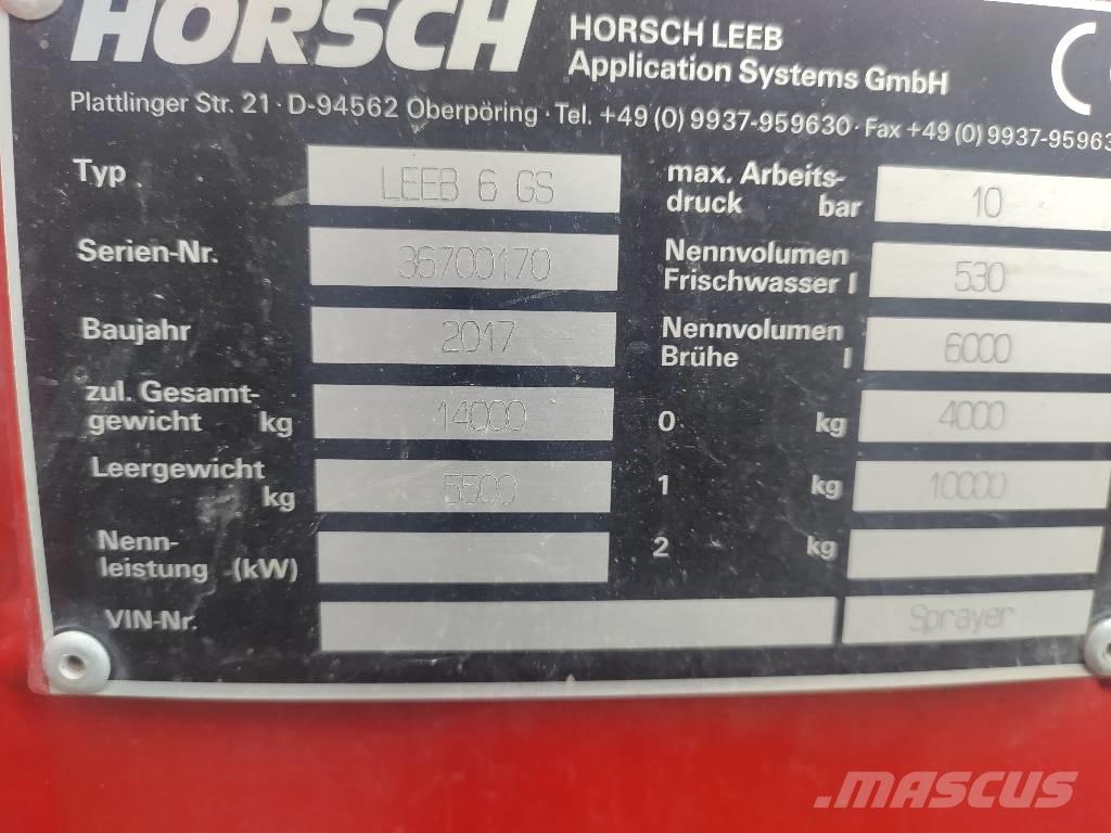 Horsch Leeb 6 GS Dragna sprutor