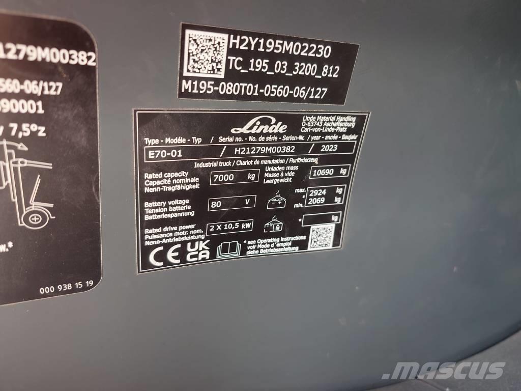 Linde E70/1279 Elmotviktstruckar