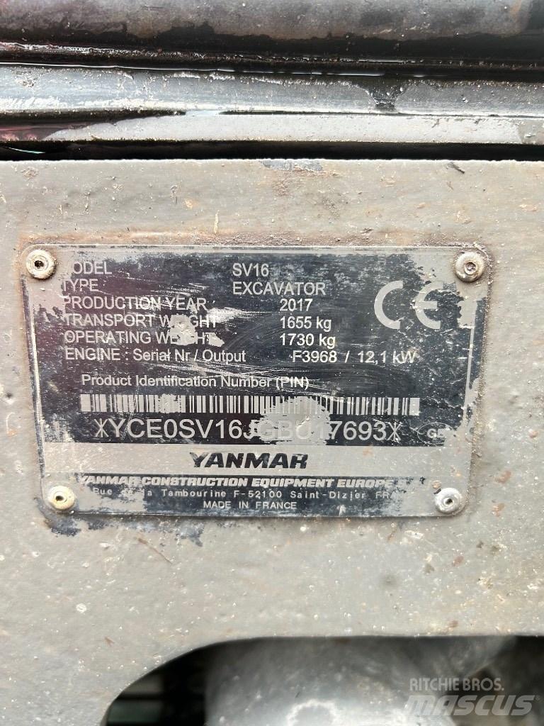 Yanmar SV 16 Minigrävare < 7t