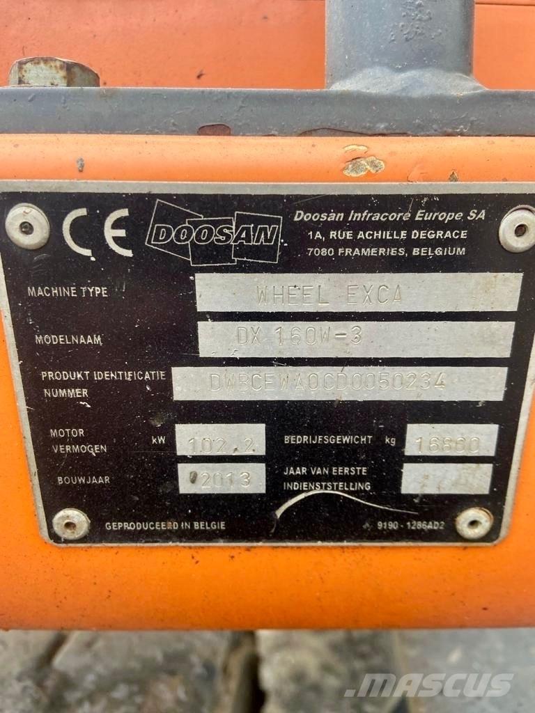 Doosan DX 160 W-3 Hjulgrävare