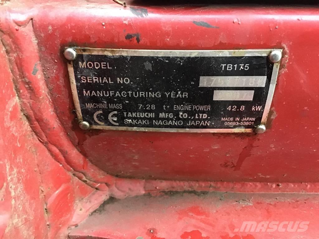Takeuchi TB 175 Midigrävmaskiner 7t - 12t