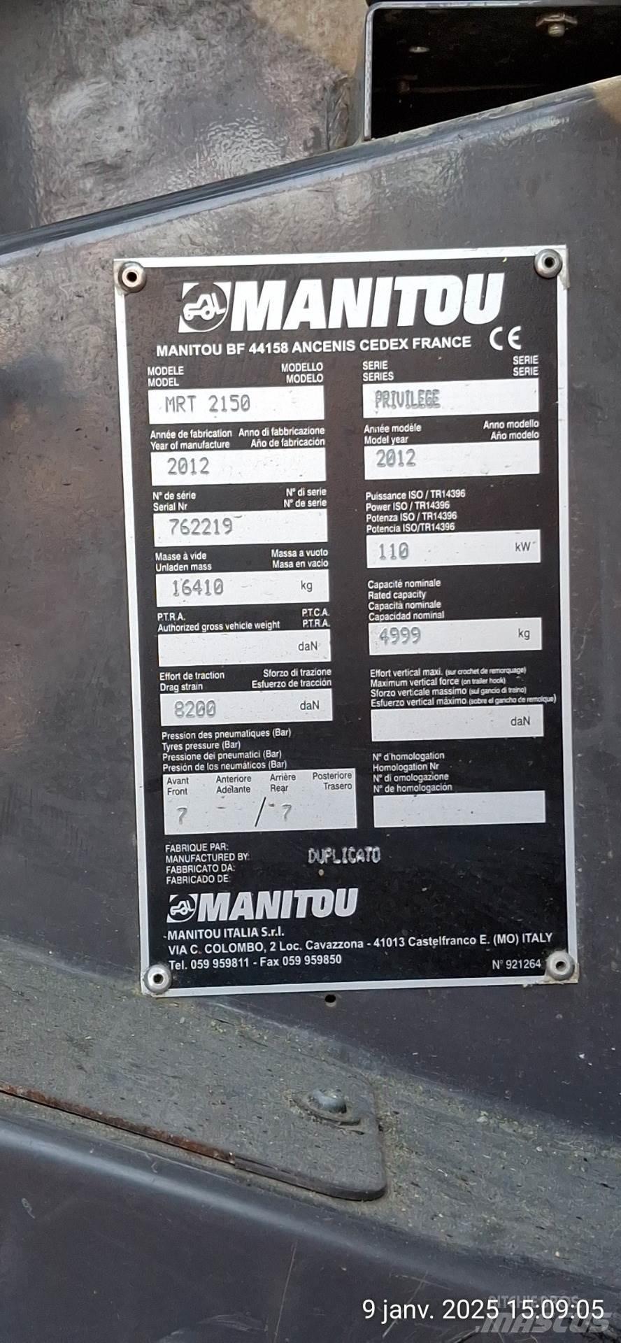 Manitou 2150MRT Teleskoplastare