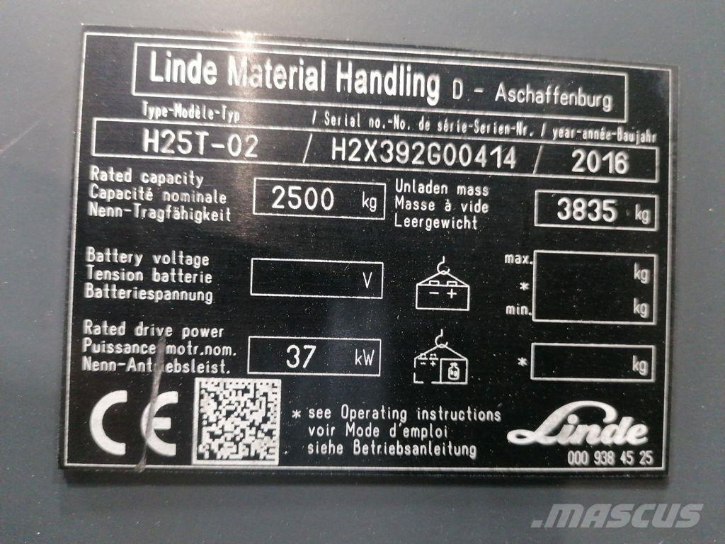 Linde H25T-02 Gasolmotviktstruckar