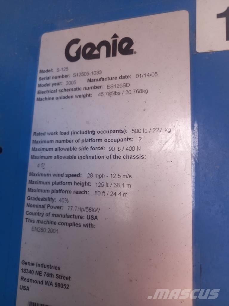 Genie S 125 Teleskop bomliftar