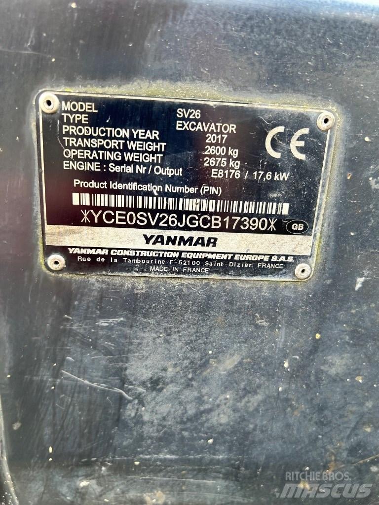 Yanmar SV 26 Minigrävare < 7t