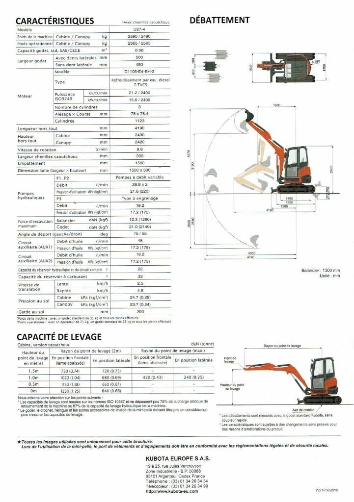 Kubota U 27-4 Minigrävare < 7t