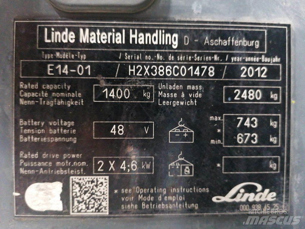 Linde E14-01 Elmotviktstruckar