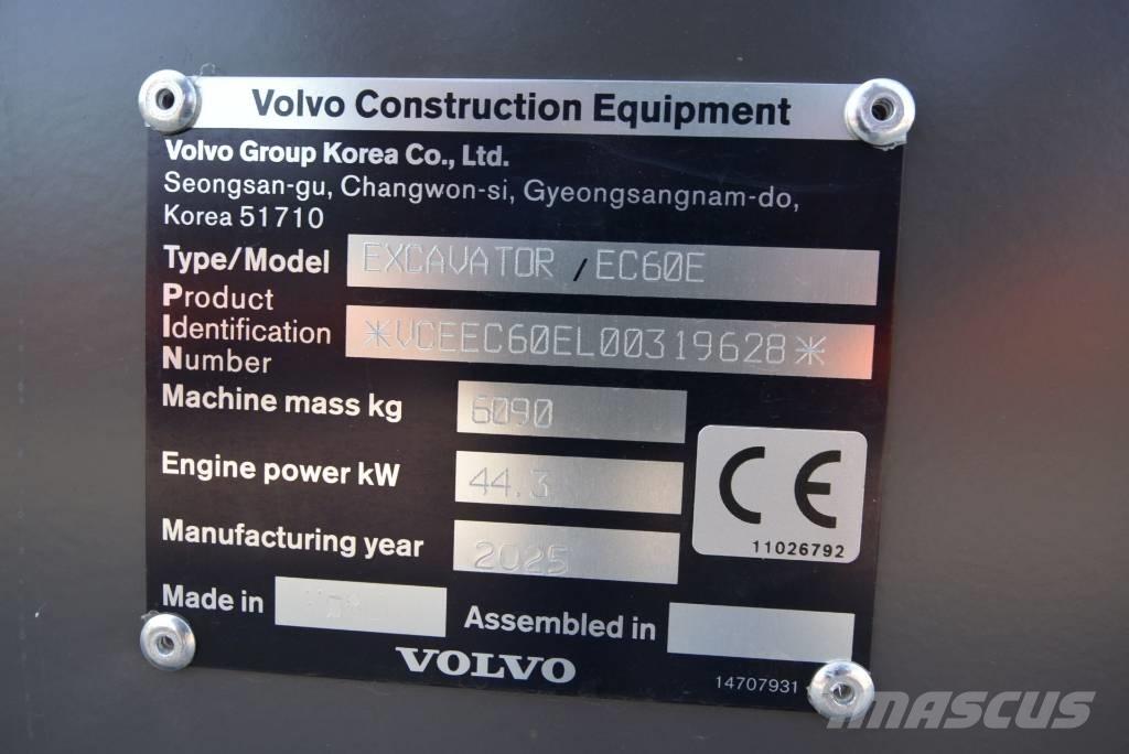 Volvo EC 60 E Minigrävare < 7t