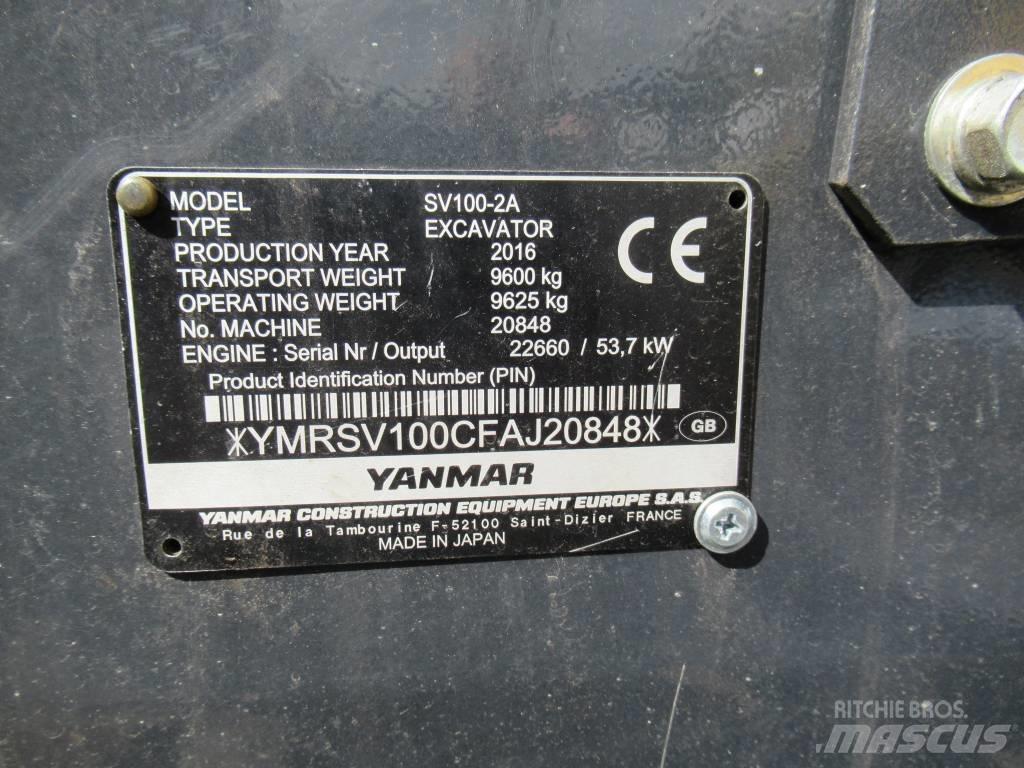 Yanmar SV 100-2A Midigrävmaskiner 7t - 12t