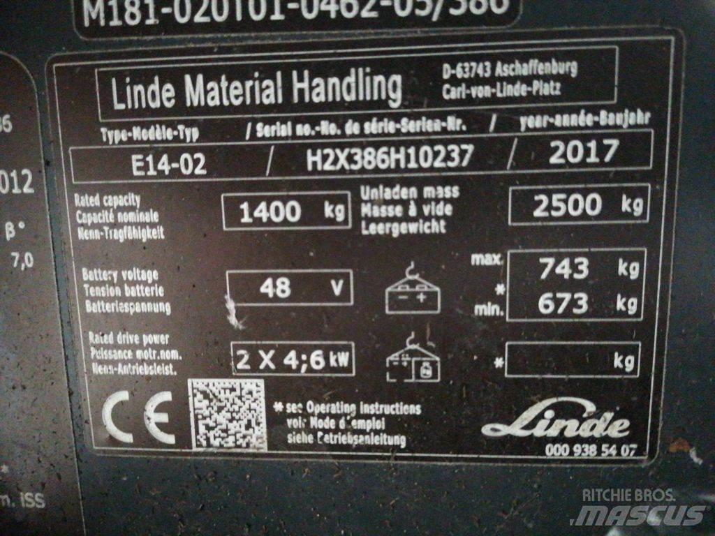 Linde E14-02 Elmotviktstruckar