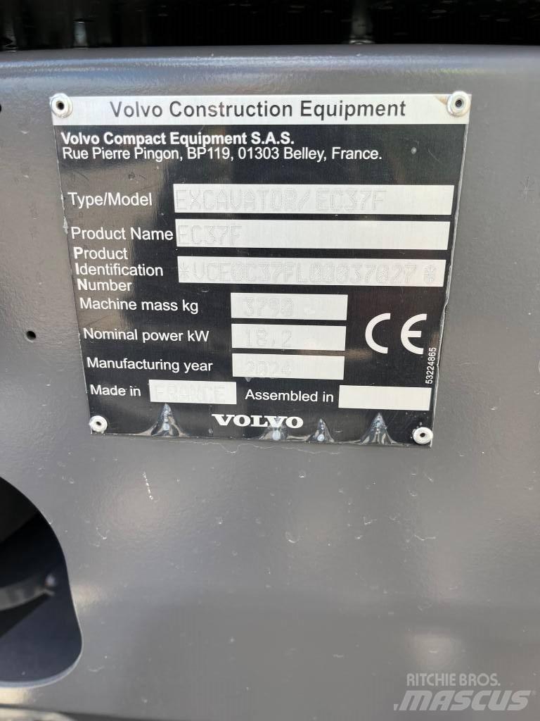 Volvo EC37F Minigrävare < 7t