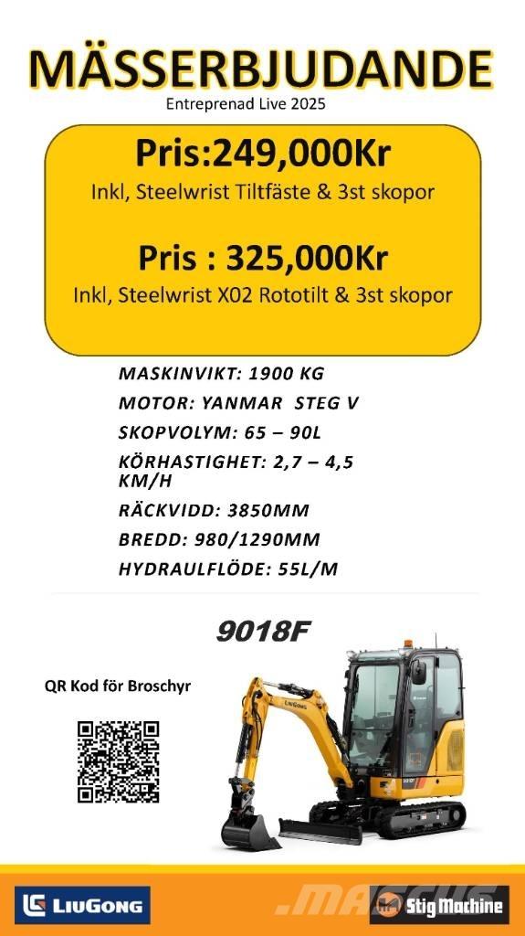 LiuGong 9018 F Minigrävare < 7t