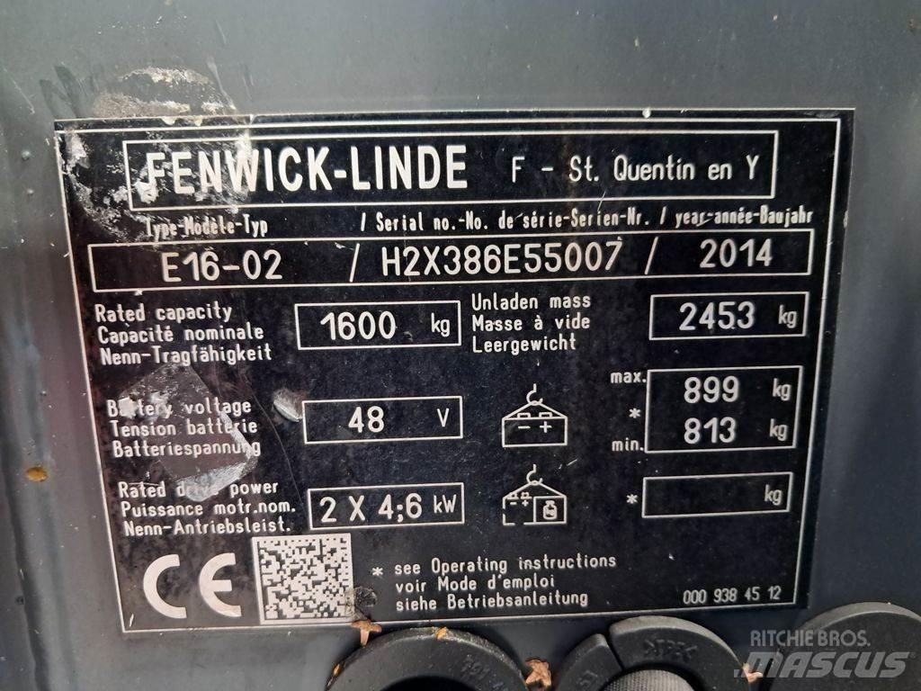 Linde E16-02 Elmotviktstruckar