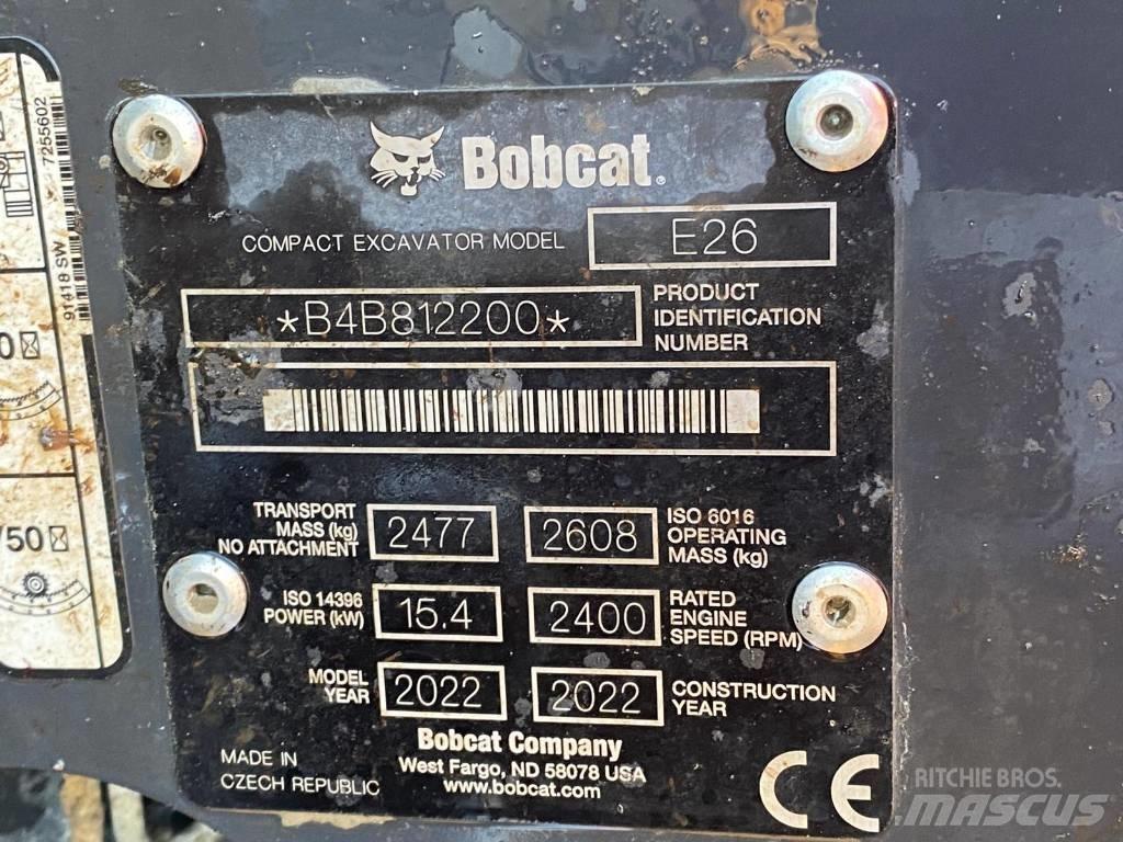 Bobcat E 26 Minigrävare < 7t