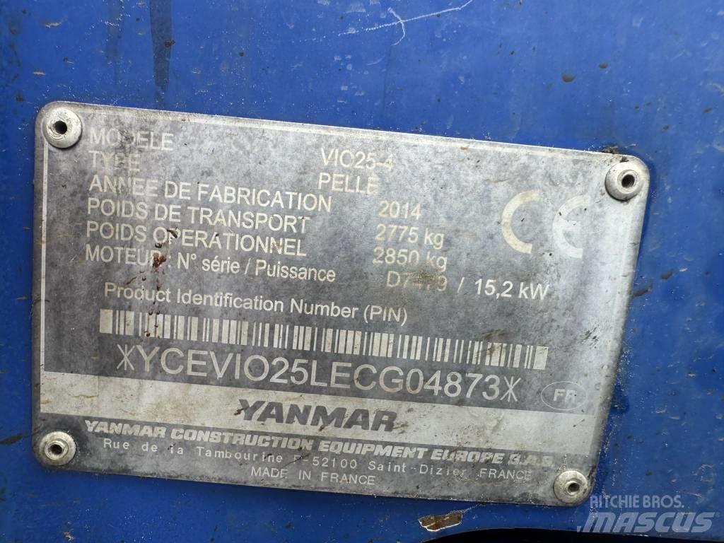 Yanmar Vio 25-4 Minigrävare < 7t