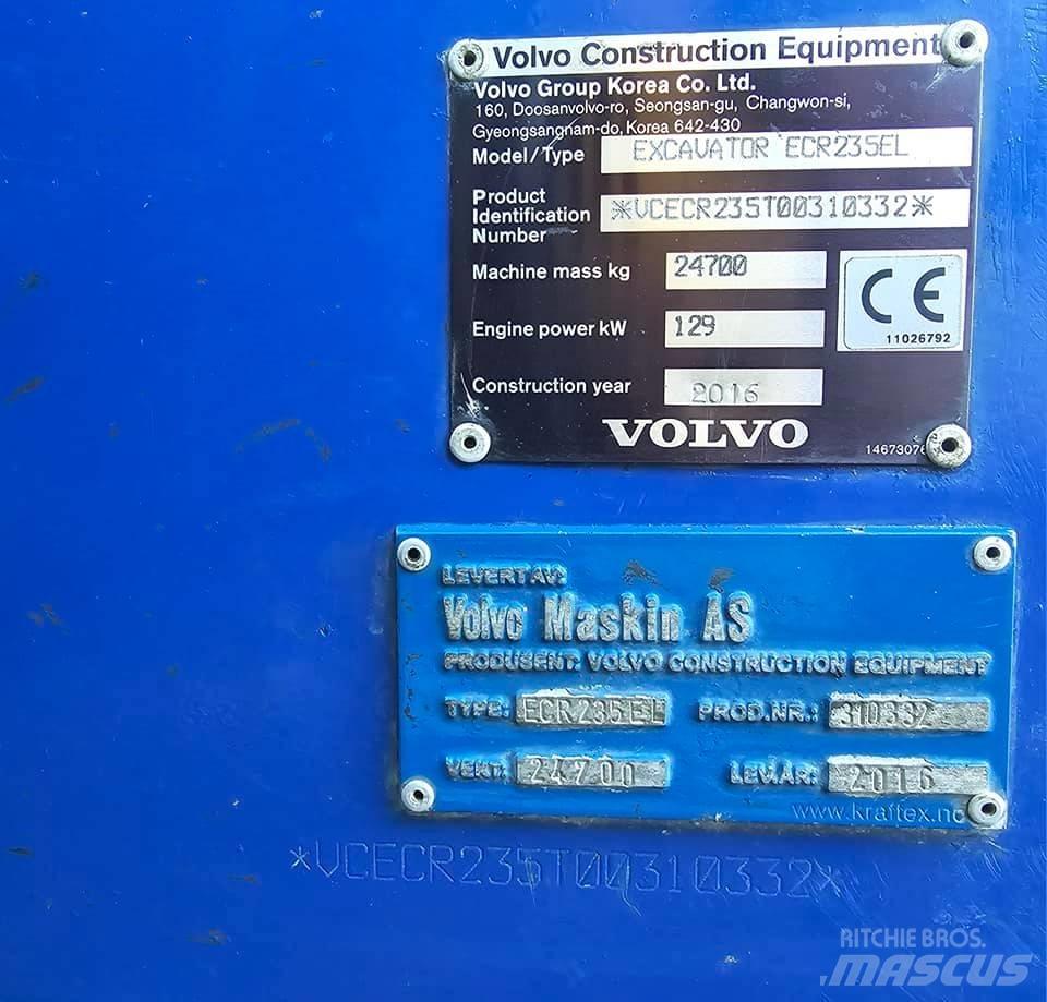 Volvo ECR 235 EL Bandgrävare