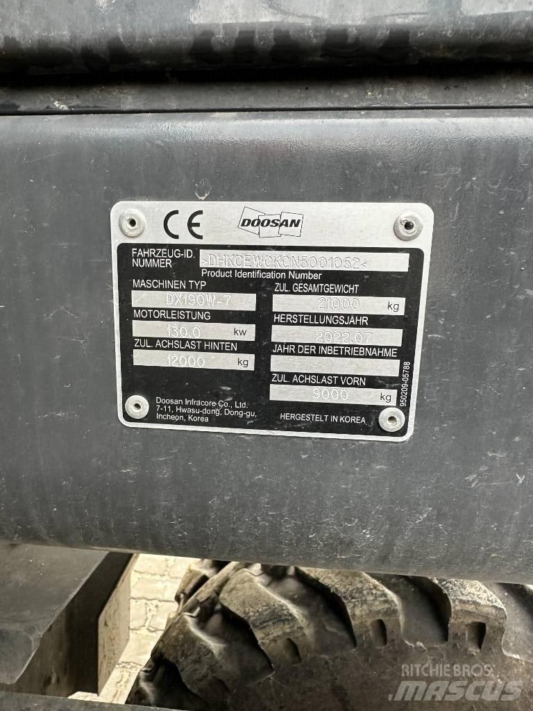 Doosan DX 190 W-7 Hjulgrävare
