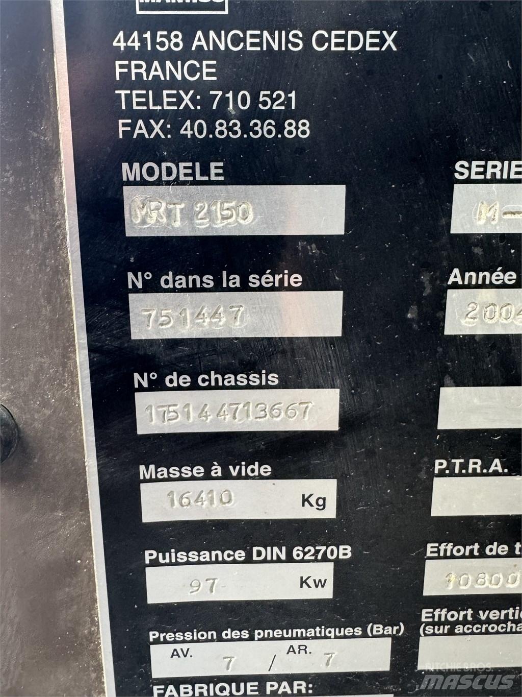 Manitou MRT 2150 Teleskoplastare