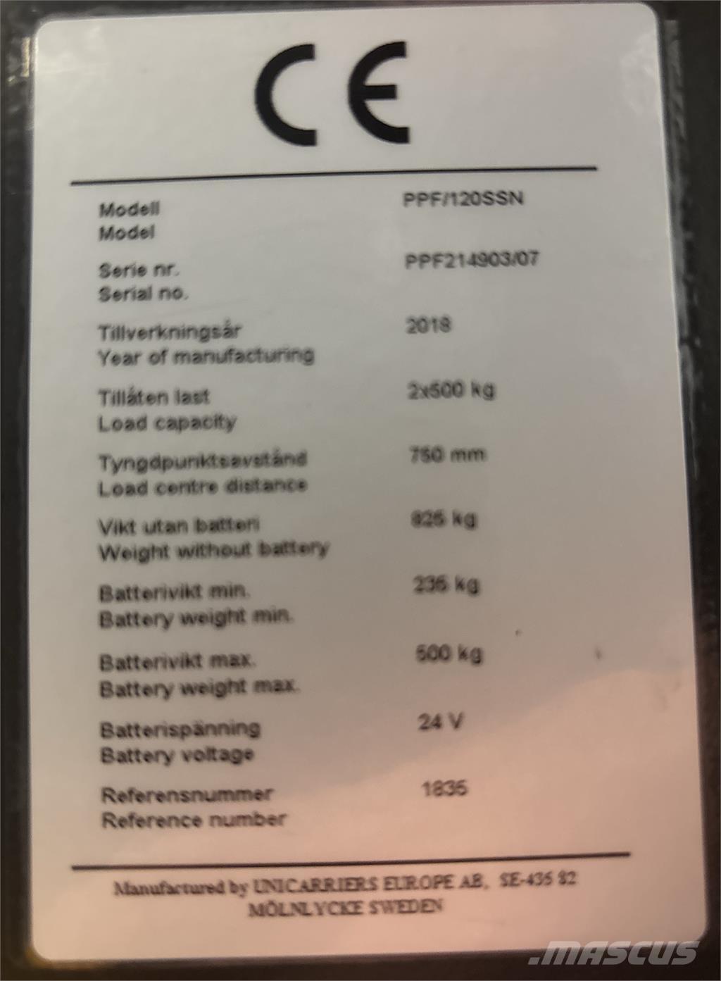 Atlet PPF120 Plocktruck, låglyftande