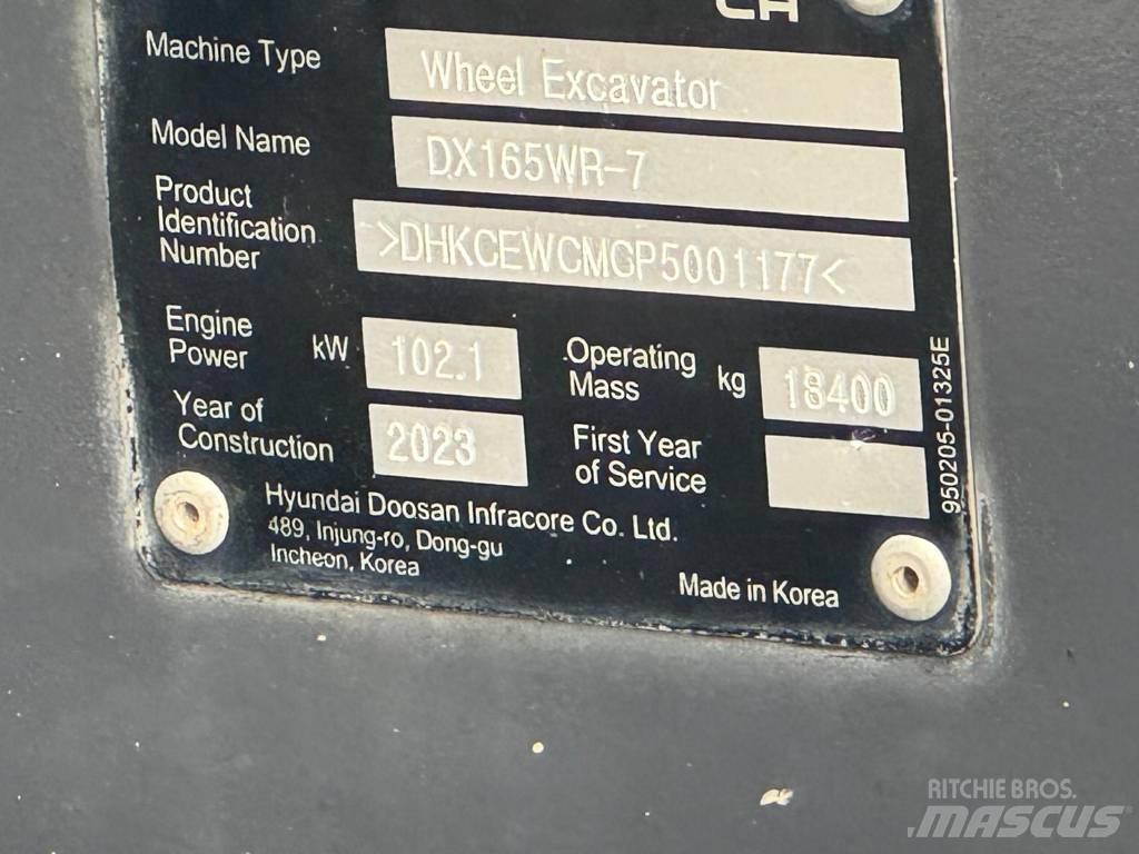 Doosan DX165WR-7 Hjulgrävare
