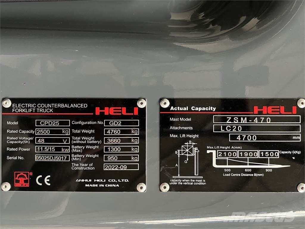 Heli CPD25 GD2 / NEU Elmotviktstruckar