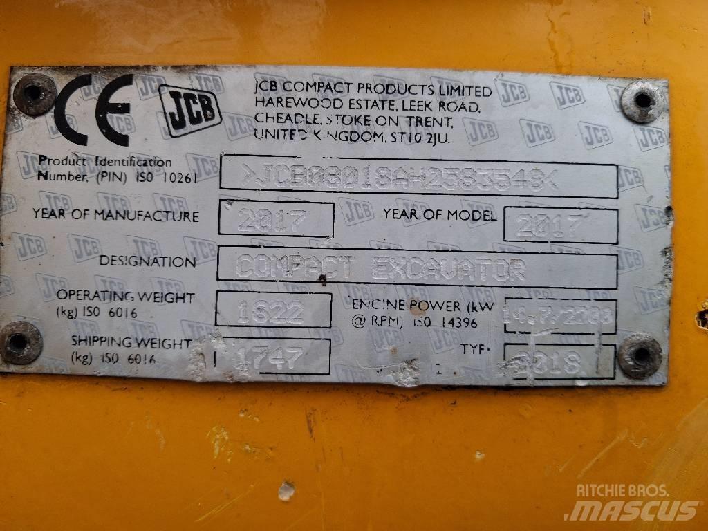 JCB 8018 CTS Minigrävare < 7t