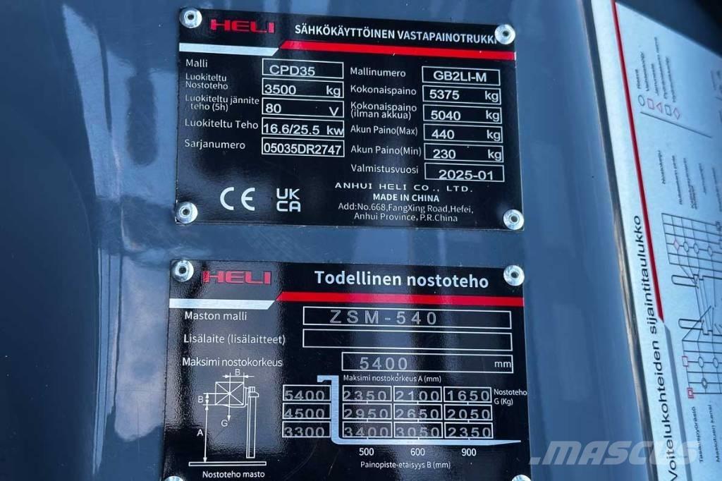 Heli CPD 35 Elmotviktstruckar