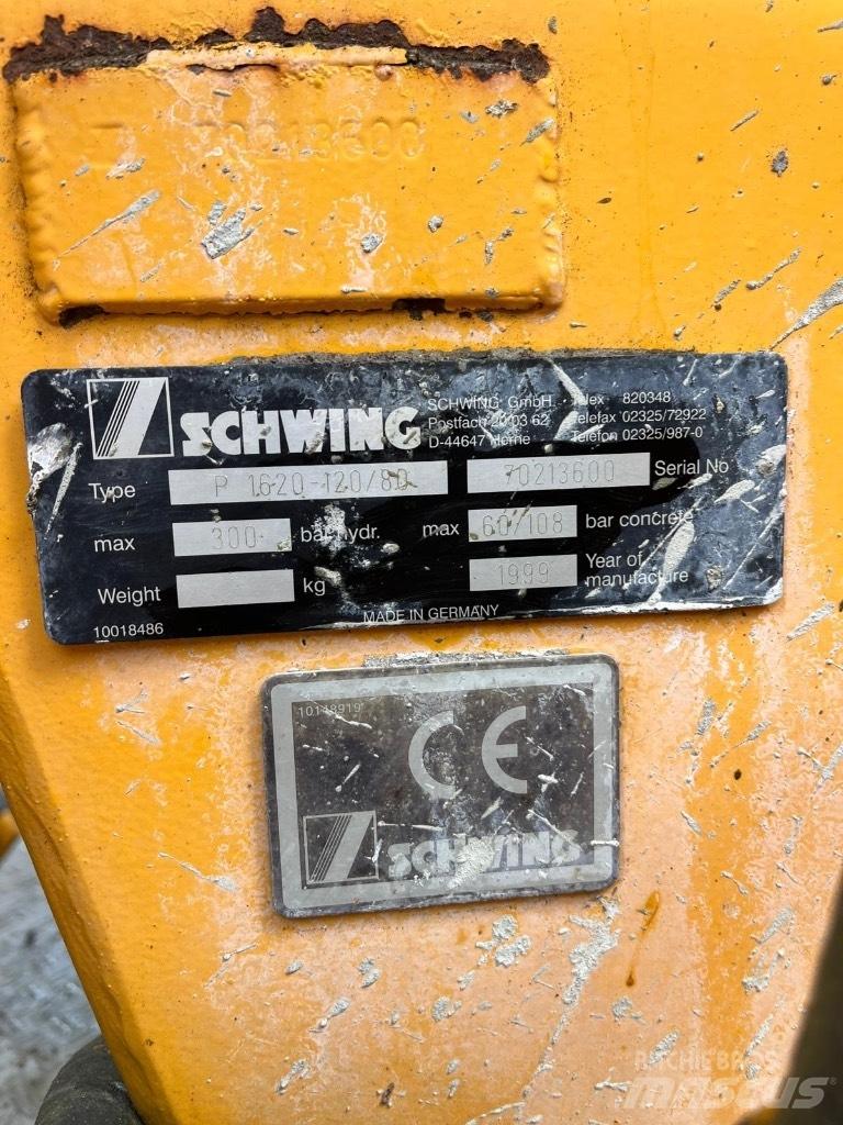 Schwing P1620-120/80 Lastbilar med betongpump