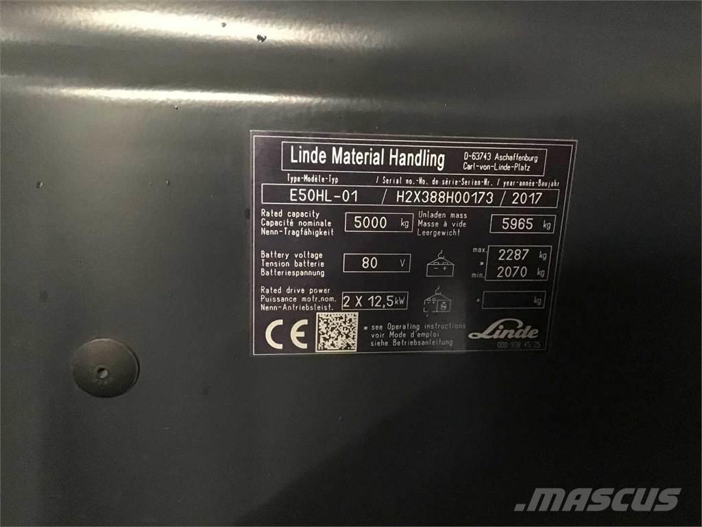 Linde E50HL Elmotviktstruckar