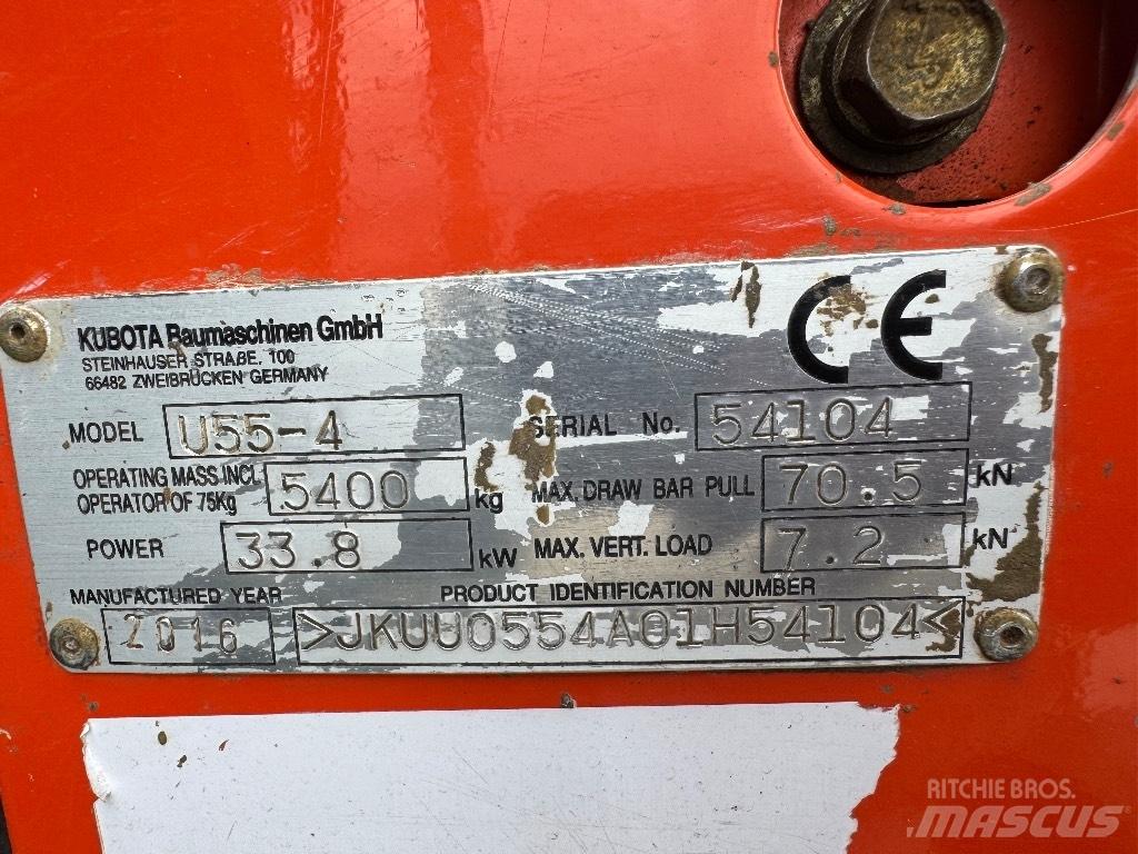 Kubota U 55-4 Minigrävare < 7t