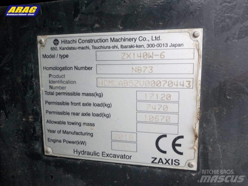 Hitachi ZX 140 W-6 Hjulgrävare