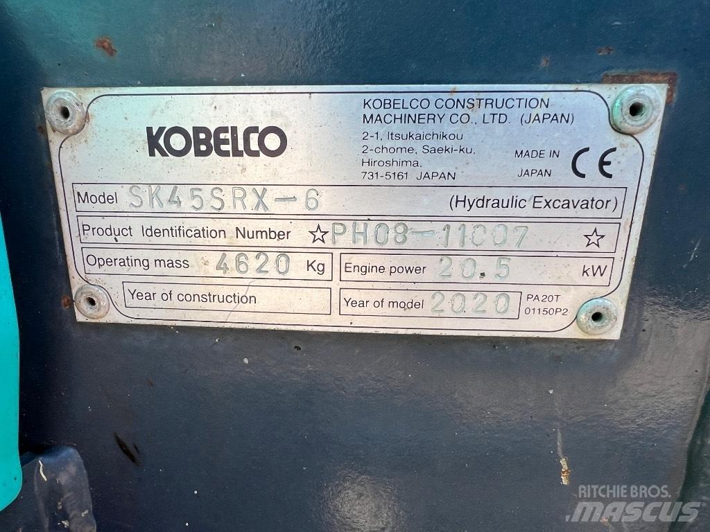 Kobelco SK 45 SRX-6 Minigrävare < 7t