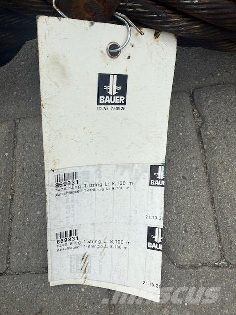 Bauer 2x lina Tillbehör och reservdelar till borrutrustning